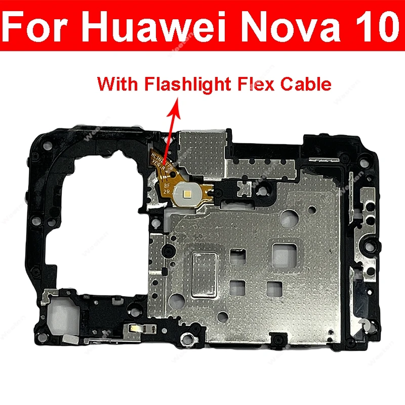 Mainboard Cover For Huawei Nova 10 Mainboard Cover Motherbaord Holder Frame With Flashlight Lamp Replacement Repair Parts