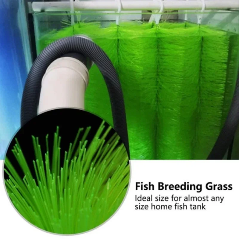 60/100cm Aquarium Koi Fish Pond Filter Hatching Grass Brush Goldfish Spawning Aquaculture Biochemical Filtration System 수족관 용품