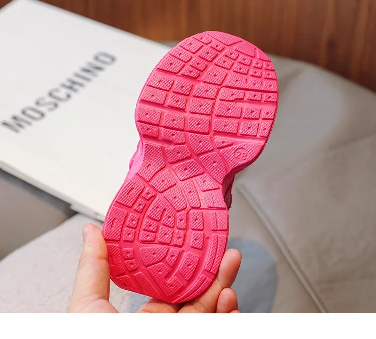 Frühling Herbst Jungen Mädchen Einfarbige Dad-Schuhe Kinder Dickbesohlte Atmungsaktive Weiche Rutschfeste Laufschuhe Kinder Campus Freizeitschuhe – Detail 18