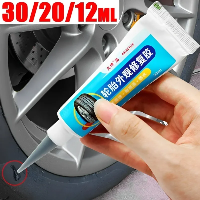 Black Tire Repair Glue Car Bike Motorcycle Tyre Repair Instant Liquid Strong Glues Wear-resistant Rubber Adhesive Glue Auto Tool