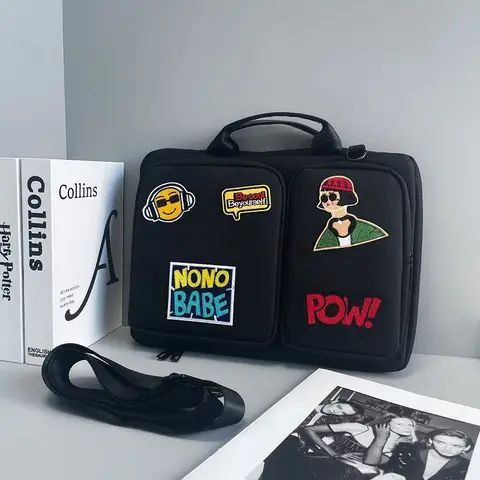 낙하 방지 및 충격 흡수 컴퓨터 가방, 휴대용 노트북 크로스 바디 백, Macbook13.3/14/15.6/16 인치 노트북 가방에 적합