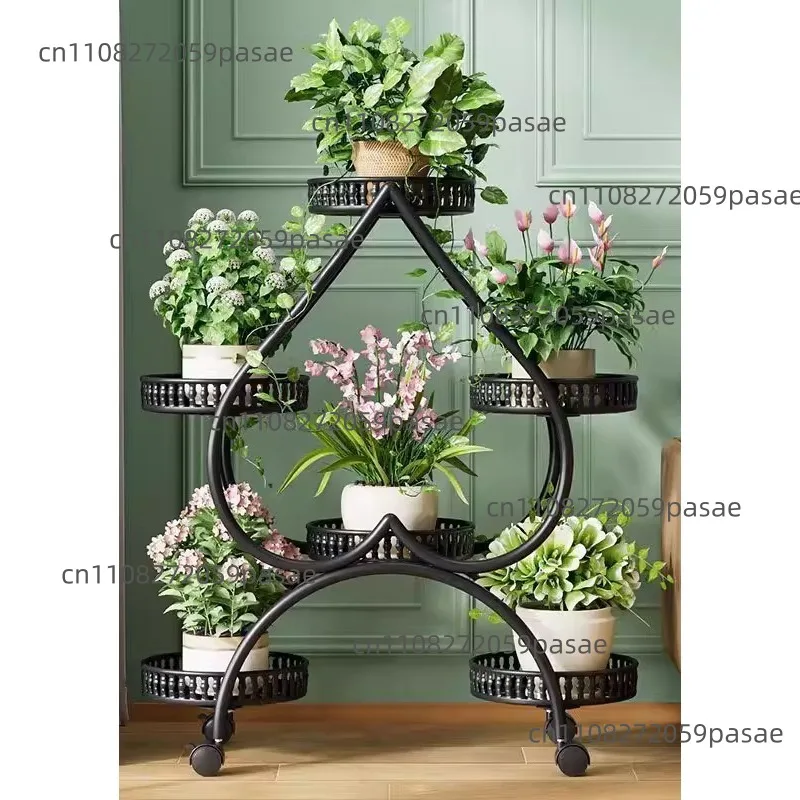 Multi-layer Metal Planter Holder Large Indoor/outdoor Home Garden Removable Plant Decoration Kit Nursery Floor for Indoor Use