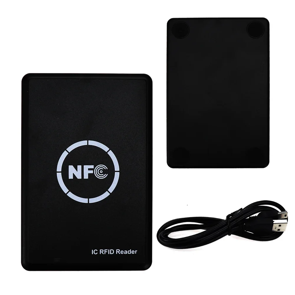 Lector de tarjetas inteligentes NFC, escritor, copiadora RFID, duplicador, 13,56 MHz, programador USB, clave, tarjeta fobs, IC, UID, S50, MF, ISO14443A, etiqueta