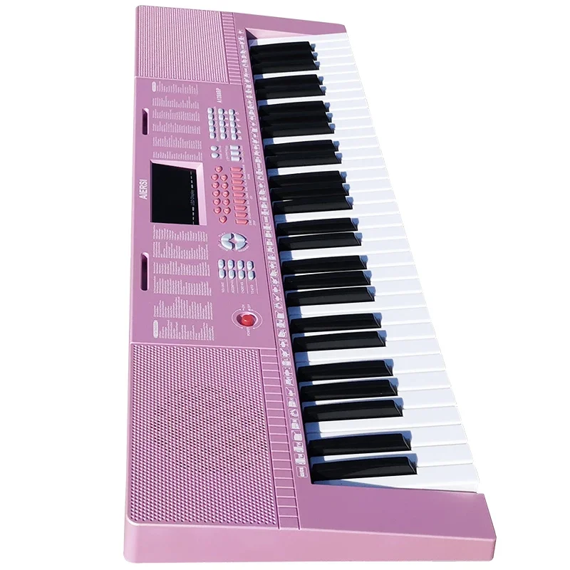 New Pink Electronic Organ Musical Instruments Professional Educational Equipment Keyboard Piano for Kids