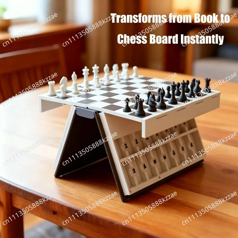 New 3d Printed Folding Magnetic Storage Fun And Practical 3d Printed Chess Book 3d Printed Chess Book Puzzle Desktop Game