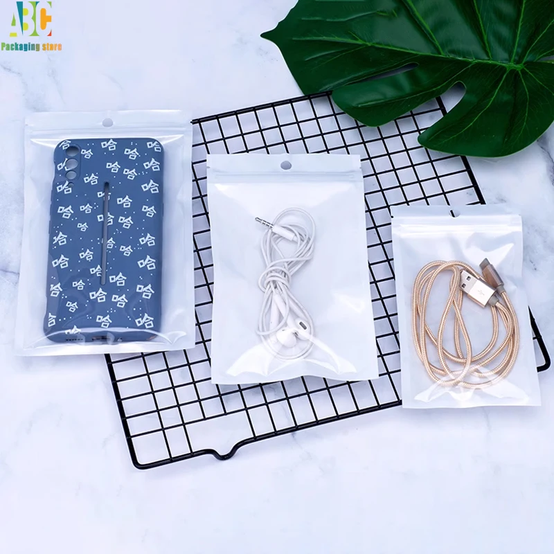 Pearl Film Translucent Packaging Bag, Flat Bottom Zipper, Jewelry Dry Fruit, Dust-Proof, Customized Electronic Pouch, Print Logo