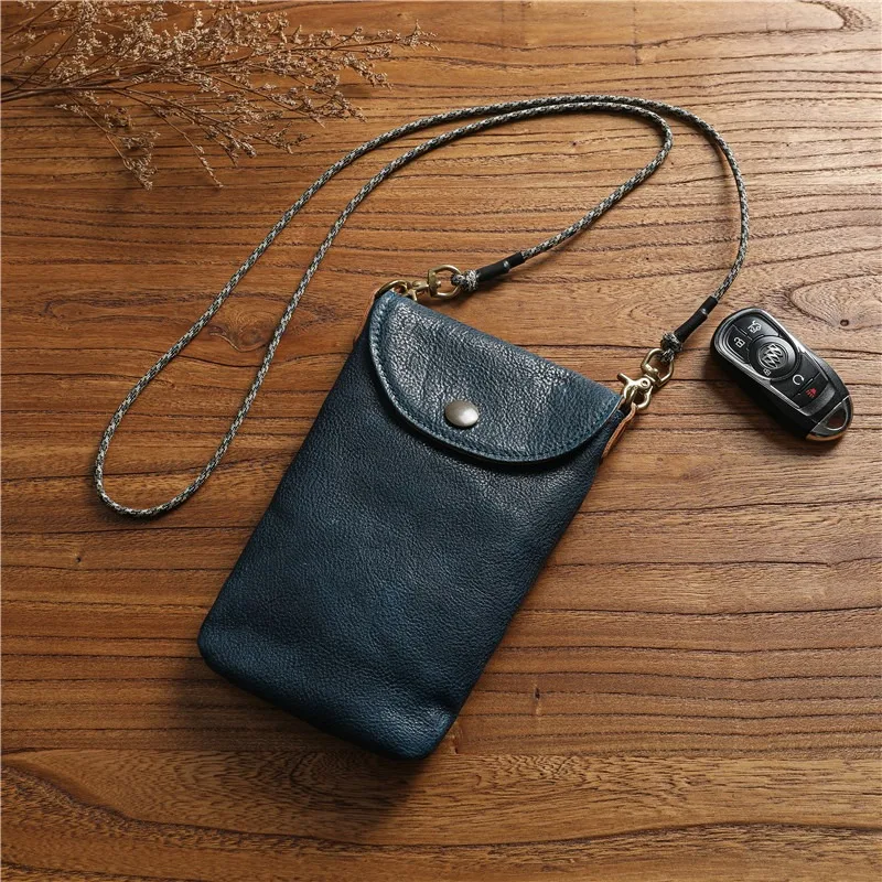 Zency Durable Men Soft Cowhide Leather Shoulder Bag Crossbody Bag Premium Natural Leather Lightweight Phone Bag Male Bag
