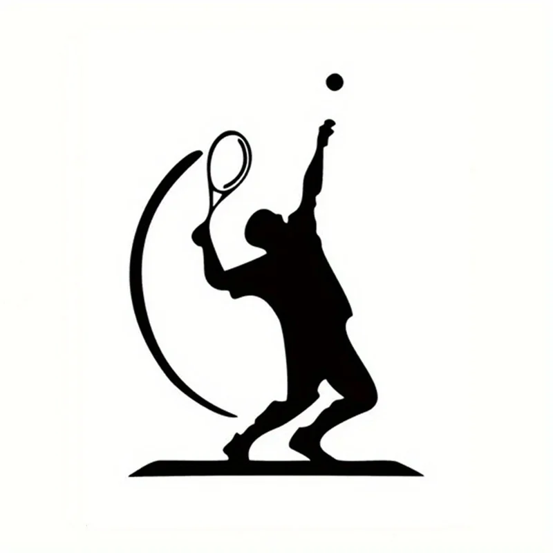 Tennis Player Serving Vinyl Car Decal Sticker for Motorcycle Scooter Vehicle Toolbox Guitar Auto Additions