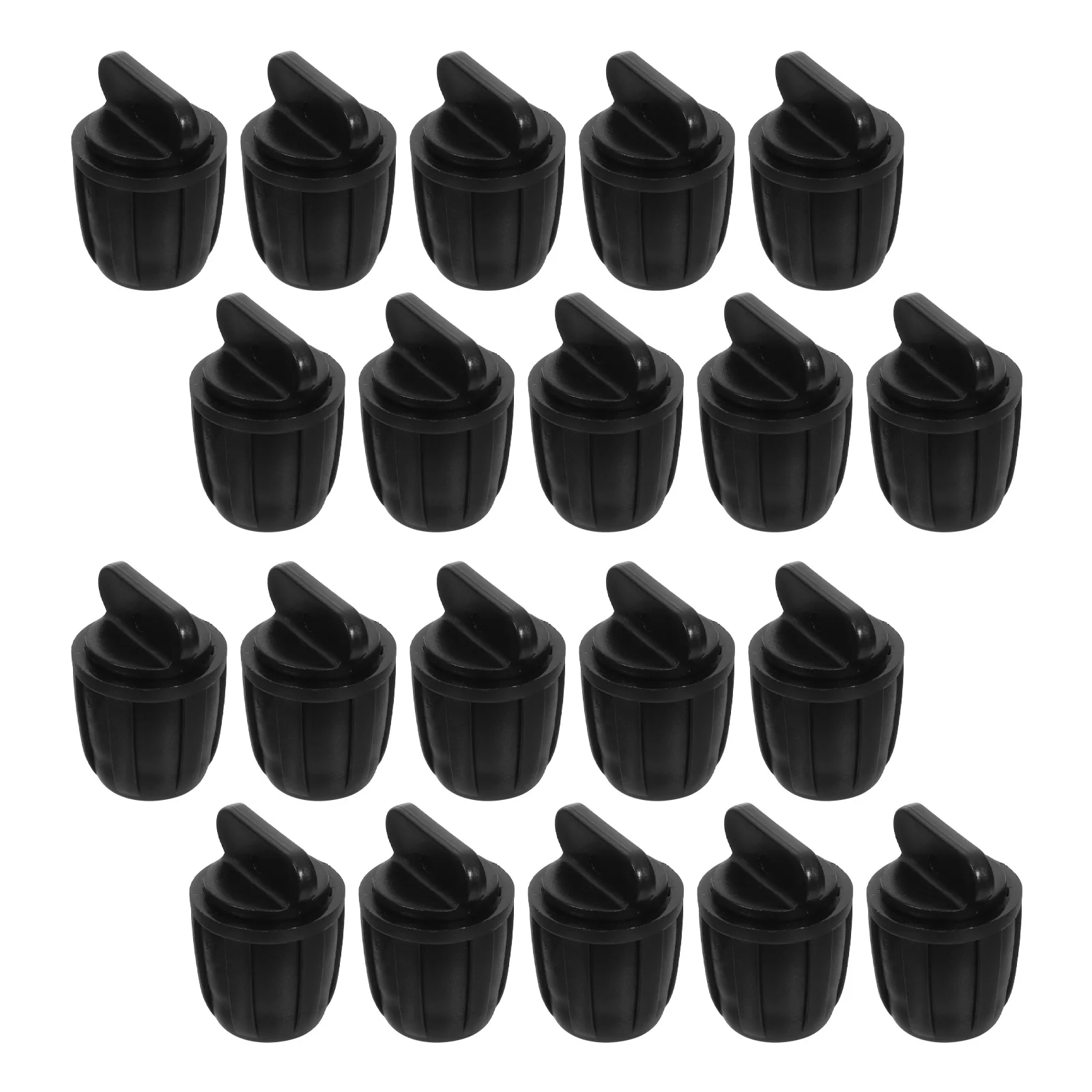 

20pcs Capillary Plugs POM Material Easy Installation Watering System Tools Black Tight Fit Plastic Tube Block Inner Plug