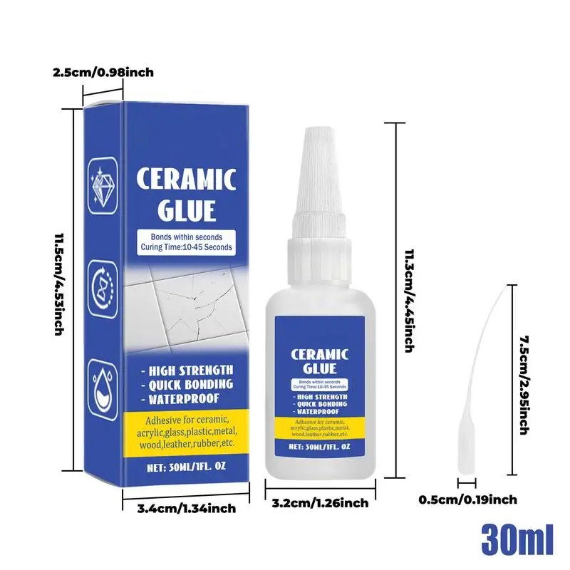 Glue For Ceramics And Porcelain Repair Multifunctional No Nails Adhesive Extra Strong Quick-Dry Metal Glue Strong Bath Repair