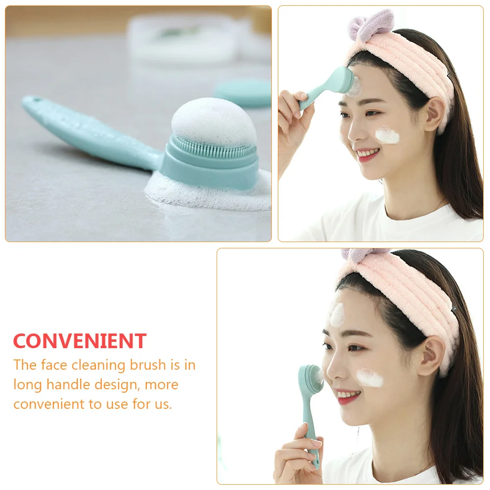 Cleansing Brush Face Cleanser Scrubber Massager Deep Cleaning Facial Tool Silicone