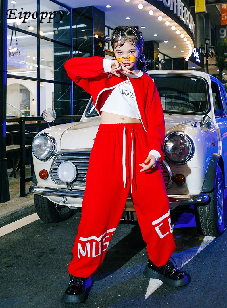 Детская Одежда для танцев, одежда для тренировок и выступлений, модный крутой костюм для джазовых танцев для девочек