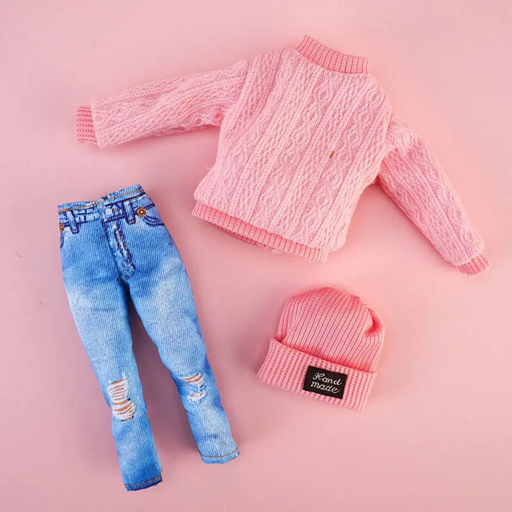 1Set 1/6 Doll Fashion Casual Clothes Hats Sweaters Pants Handmade Doll Wearing Set For 29~32 cm DIY Doll Clothes Accessories