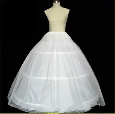 Cheap New White 3-Hoop 1 Layer For Bride Wedding Dress Bridal Crinoline Petticoats A Line Accessories Vestido De Noiva