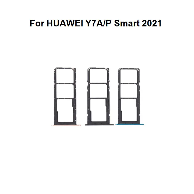 New For Huawei P Smart 2021 Y7A Y9S Y6S Sim Card Tray Slot Holder Socket Adapter Connector Repair Parts Replacement