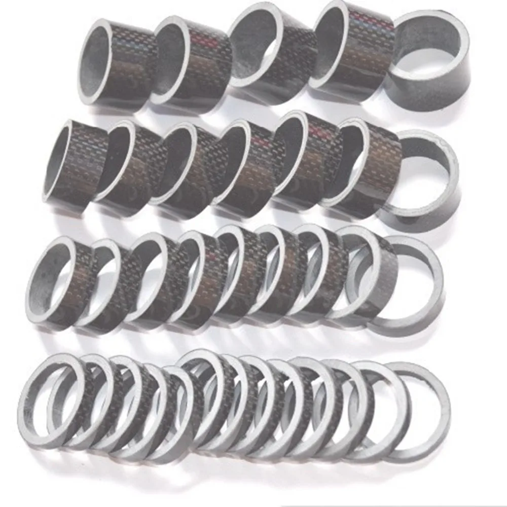 Hot Sale Top Cap Bike Headset 1 Set Full Carbon Fiber Washer Bicycle Fork Stem Ultra-light Wheel Long Spacer 5/10/15/20mm