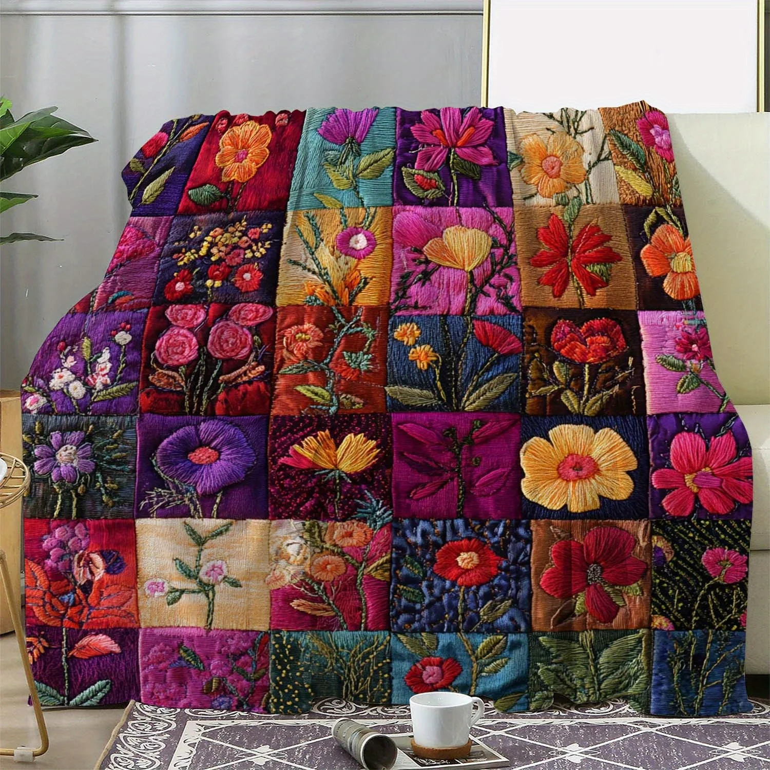 

Винтажное фланелевое одеяло в зеленую клетку — мягкое, теплое и удобное для дивана, кровати, автомобиля, офиса, кемпинга | Универсальное подарочное одеяло fo