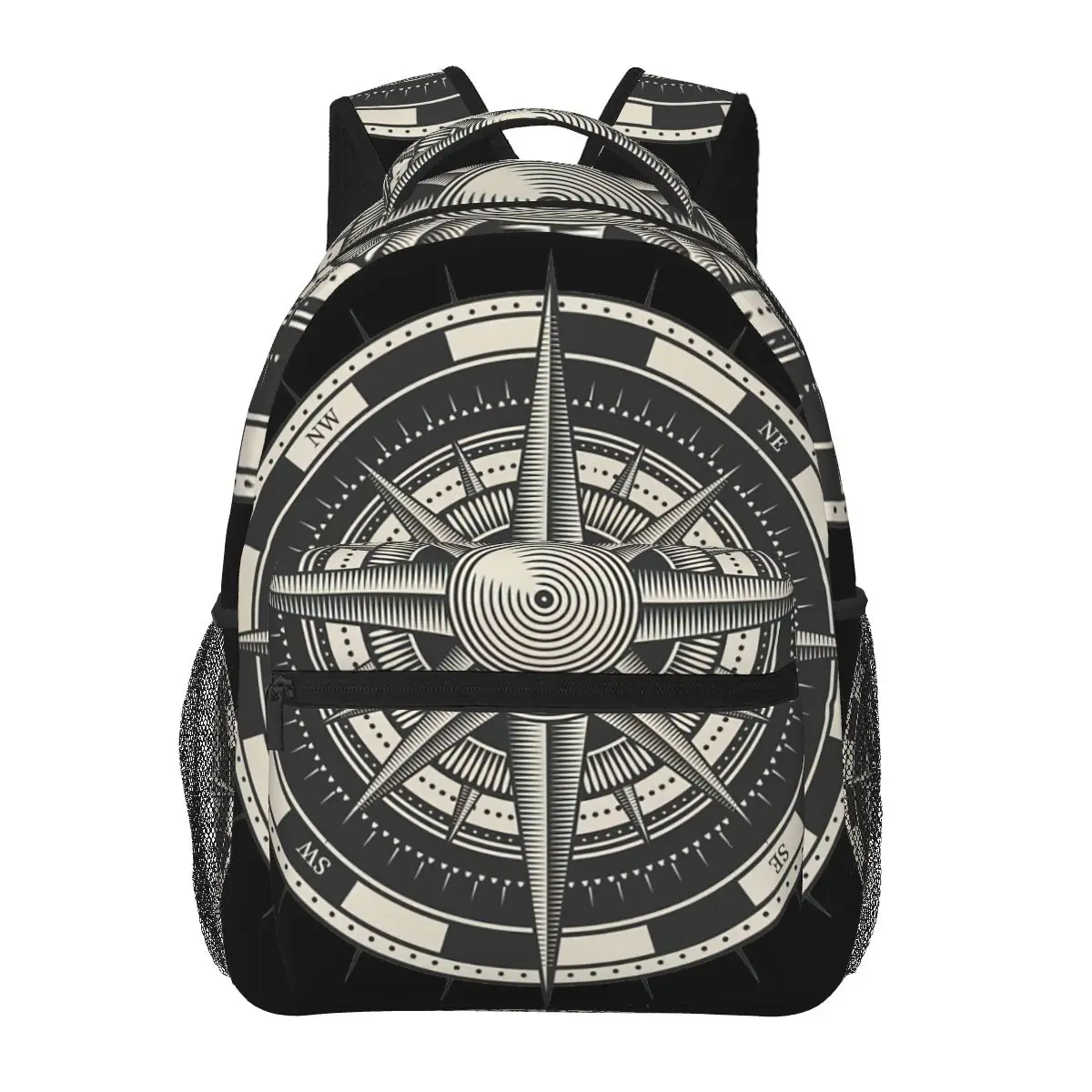 

Antique Style Compass Rose Backpack for Girls Boys Travel RucksackBackpacks for Teenage school bag