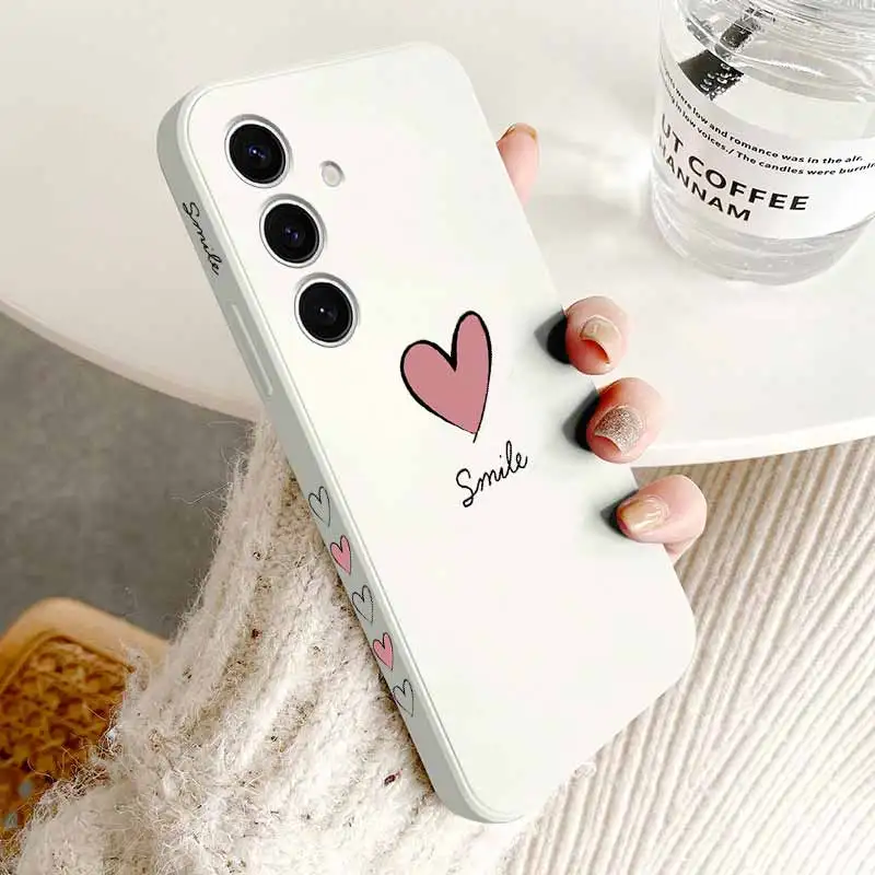 S25 بسيط الحب السائل الحبل سيليكون حالة الهاتف لسامسونج S25 S25 الترا S25 زائد الغلاف #4