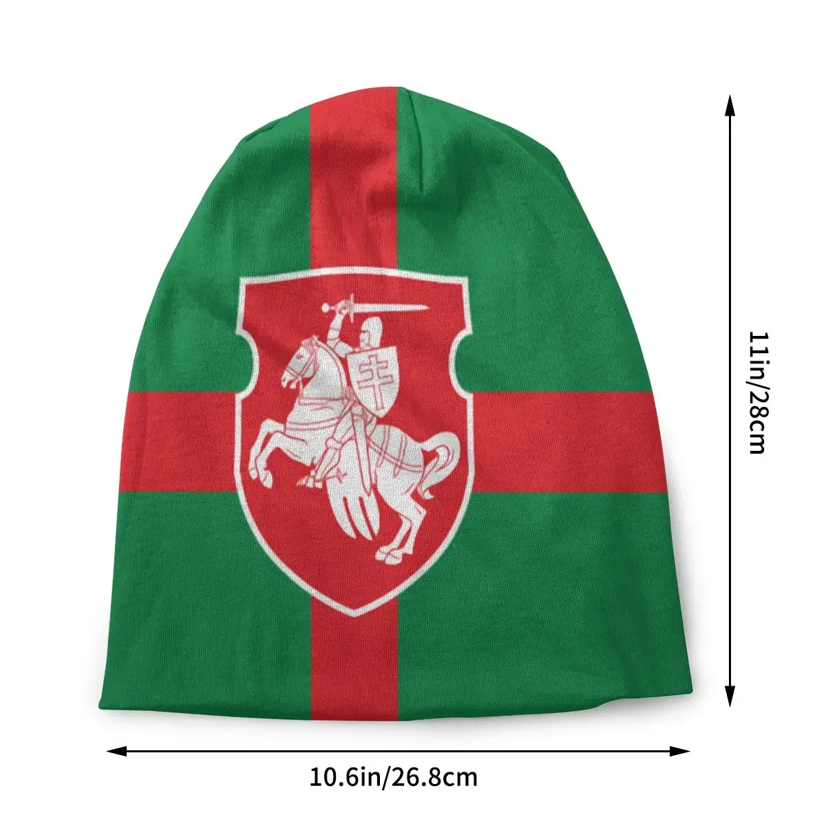 Custom Unisex Warm Knit Hat Men Coat Of Arms Belarus Flag Fashion Beanies Caps Adult Belarusian Patriotic Beanie Hats Ski Cap