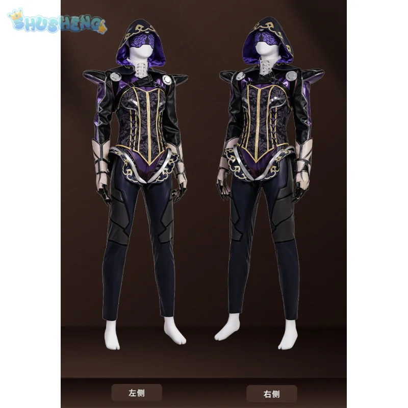 Kostium Ash Cosplay Gra Apex Legends Kombinezon kapelusz gorset maska na oczy rekwizyt Halloween karnawał damski seksowny uniform nowy strój Ash