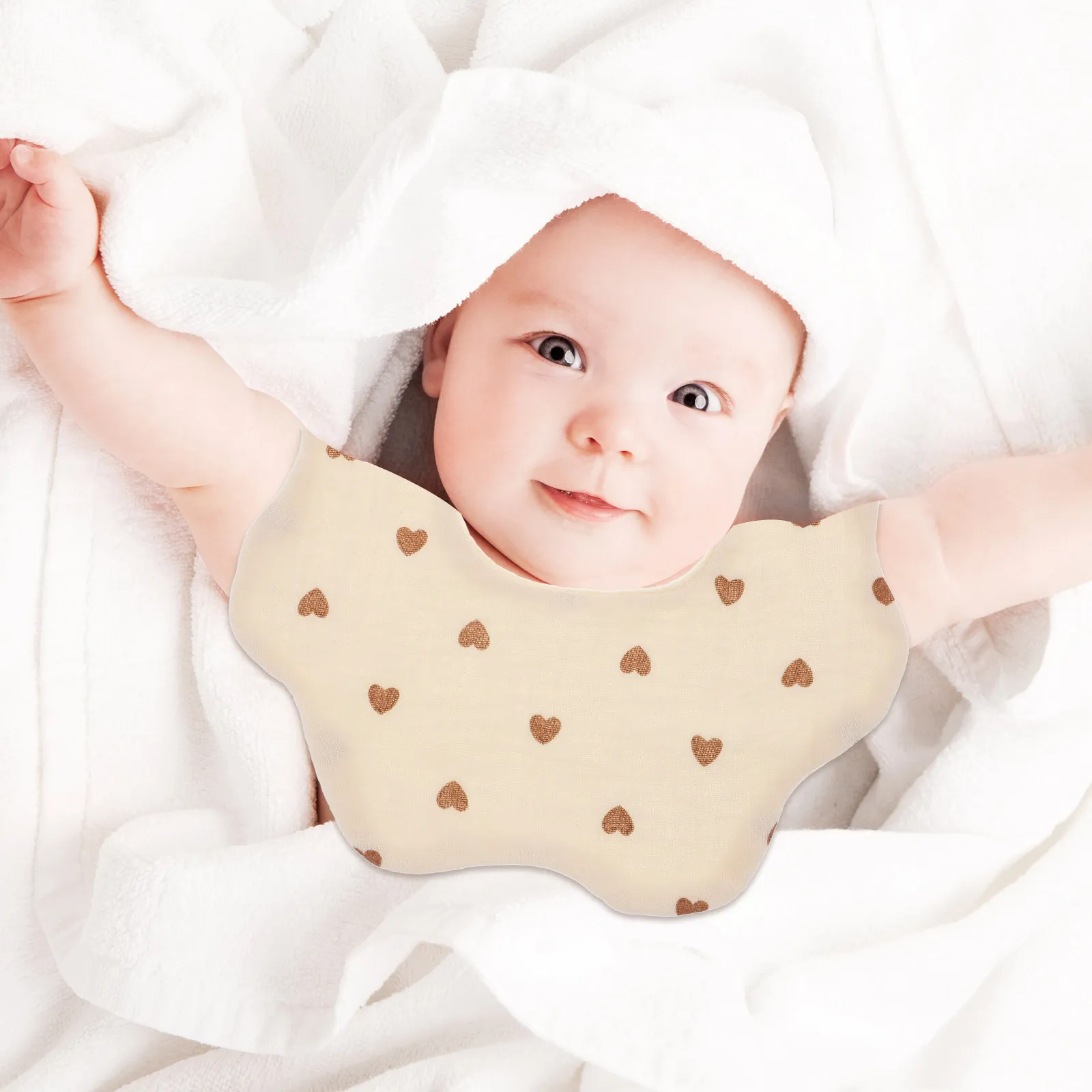 

Детский хлопковый слюнявчик: мягкий, дышащий, для защиты от слюны при кормлении младенцев и малышей, на кнопках, для девочек и мальчиков