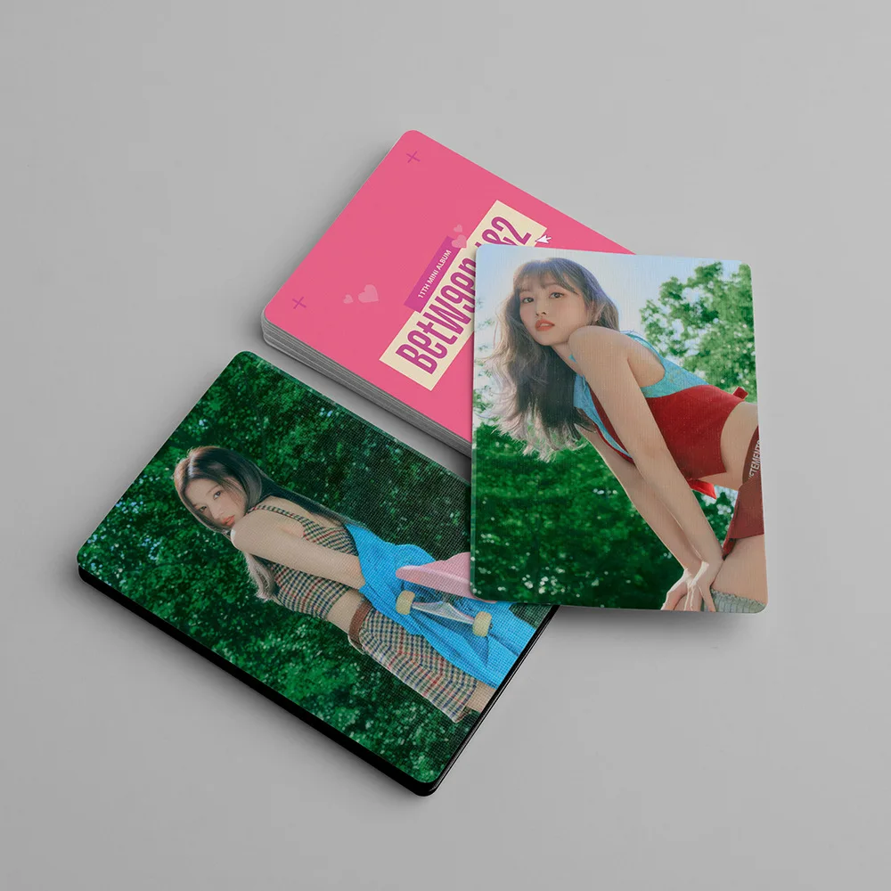 Imagem -04 - Conjunto Twice Photocard Novo Álbum The Feels hd Izty Photo Lomo Card Imagens Fãs Presente Alta Qualidade 55 Peças