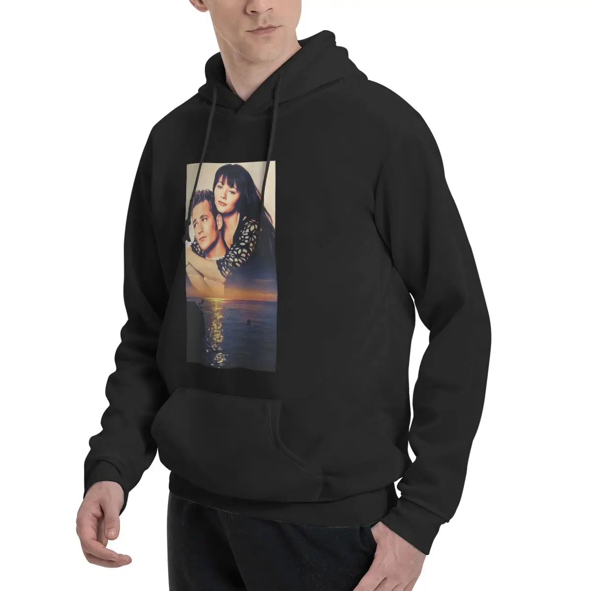 Luke Perry Shannen Doherty Polyester Hoodie Men's Sweatershirt Warm Dif Colors Sizes