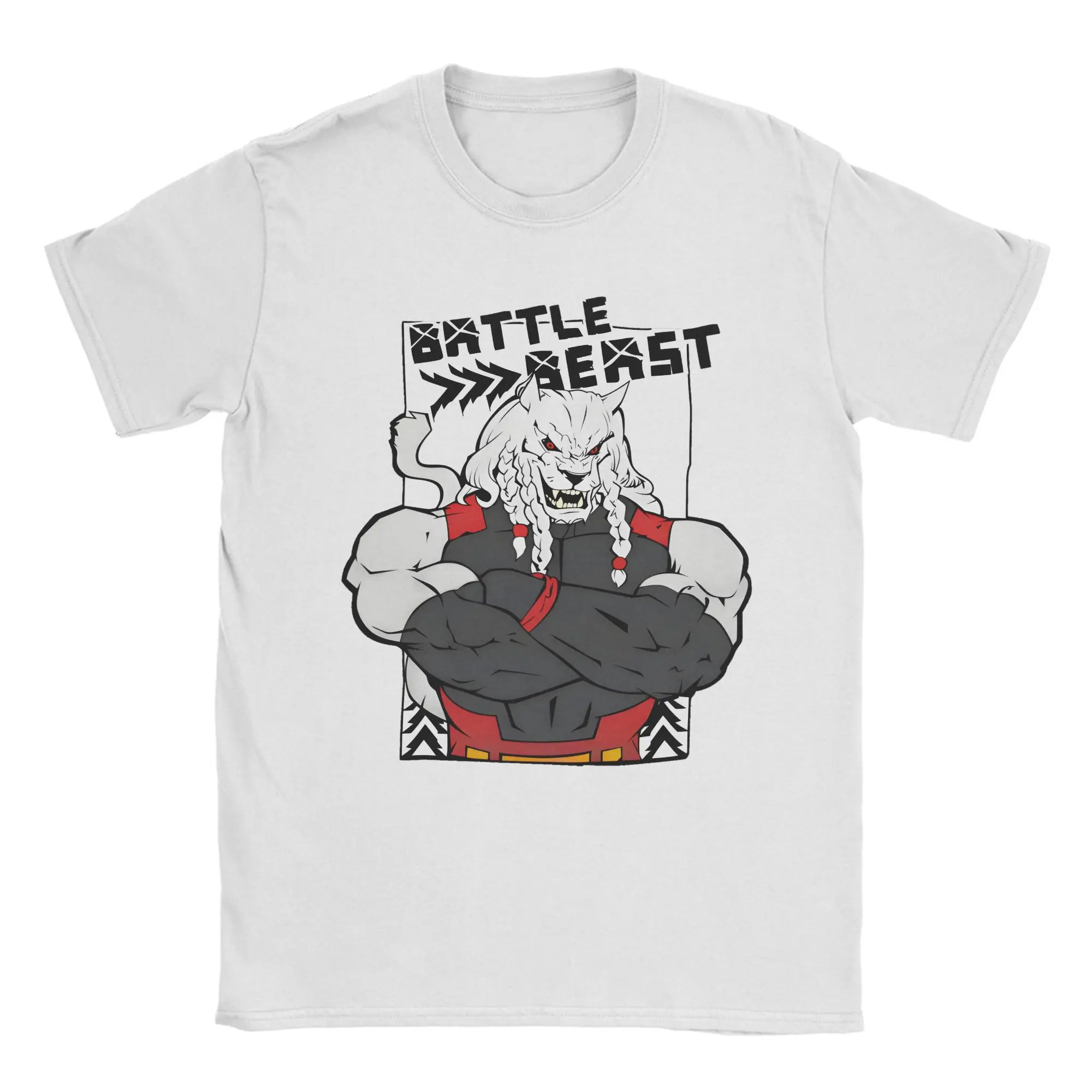 Hip Hop The strongest Beast Invincible  T Shirt Men 100%Cotton Short Sleeve  O-neck Summer TopsTops