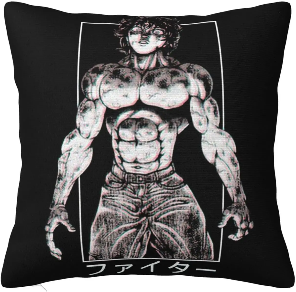 Baki The Grappler Throw Pillow Covers Pillowcases Square Anime Decorative Covers Cushion