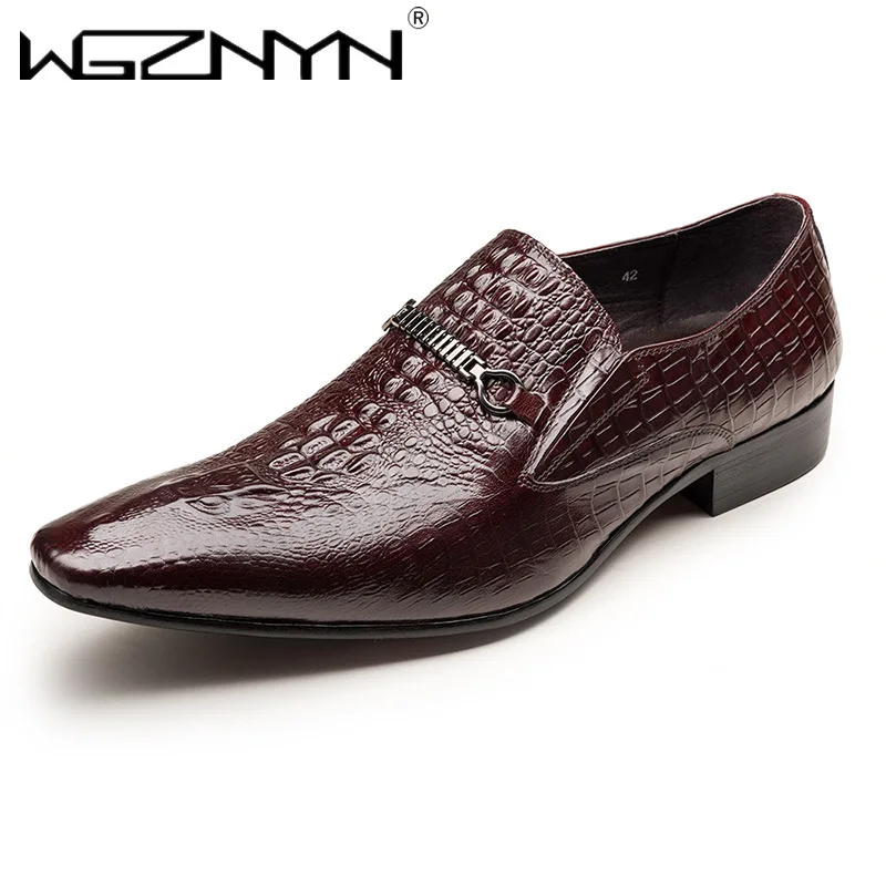 

2025 г., модные мужские повседневные кожаные туфли в деловом стиле, роскошные модельные туфли без шнуровки, свадебные туфли без шнуровки, броги с острым носком, размер 38-48