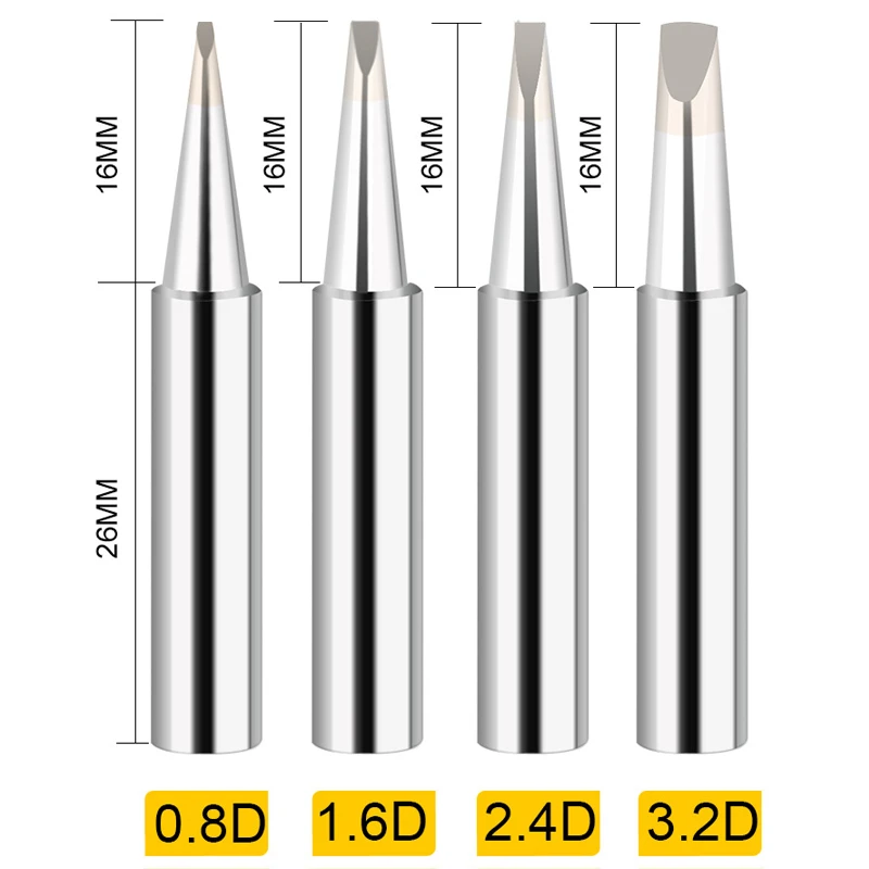 1pc 60W Lead-Free900M-T Constant-Temperature Common Solder Soldering Iron Tip for Station 936 900