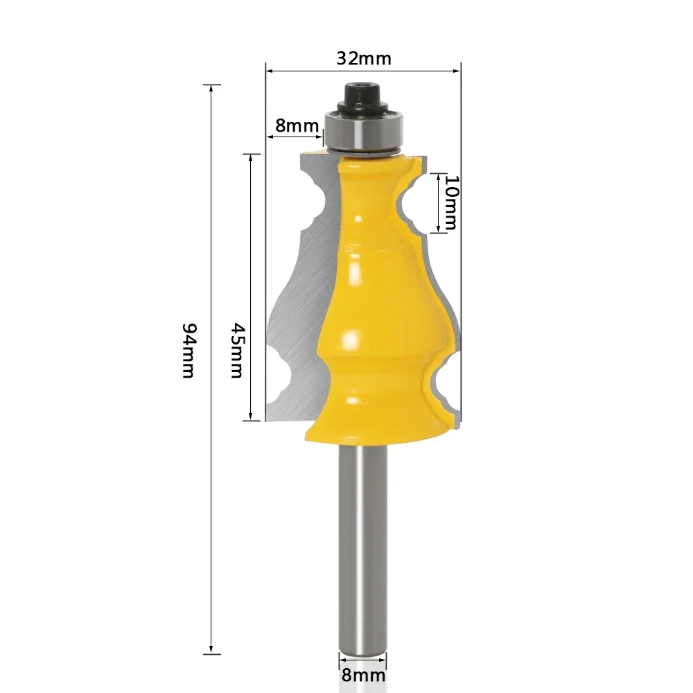 1PC 8MM Shank Milling Cutter Wood Carving Picture Frame Router Bits Tenon  Carbide Line Bit Woodworking Milling Cutter