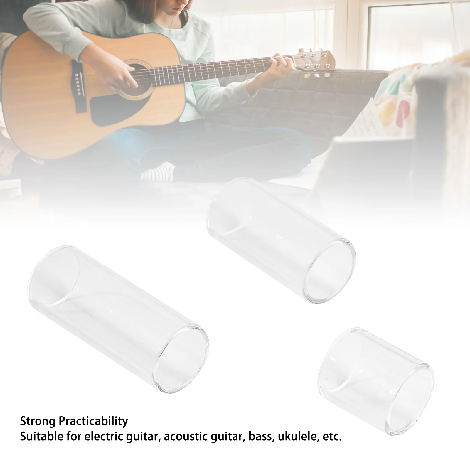 3 шт., гитарный слайдер, стеклянный слайдер для пальцев, аксессуар для игр