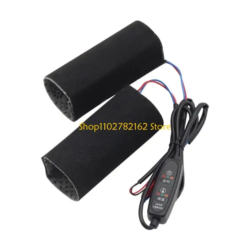 

547B Fast Heating Motorcycle Hand Grips with 3 Speed Temperature Control for Bikes ATVs Cold Weather Riding ABS Material Anti