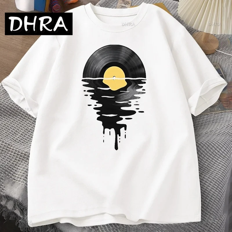 

Vinyl Record T Shirt Vinyl Cool Sunset Fashion Aesthetic Tee Tshirt DJ Music Teacher Tshirt Summer Cascual Cotton Graphci Tees