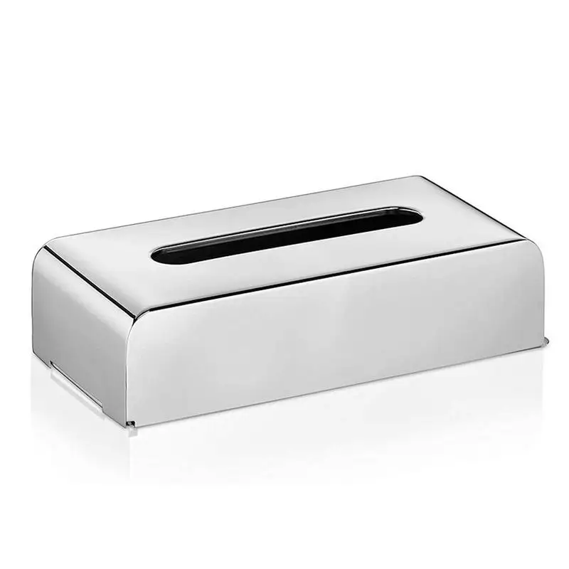 

Stainless Steel Tissue Box Cover Facial Paper Modern Metal Tissue Box Holder For Bathroom Home Vanity Night Stand Offices