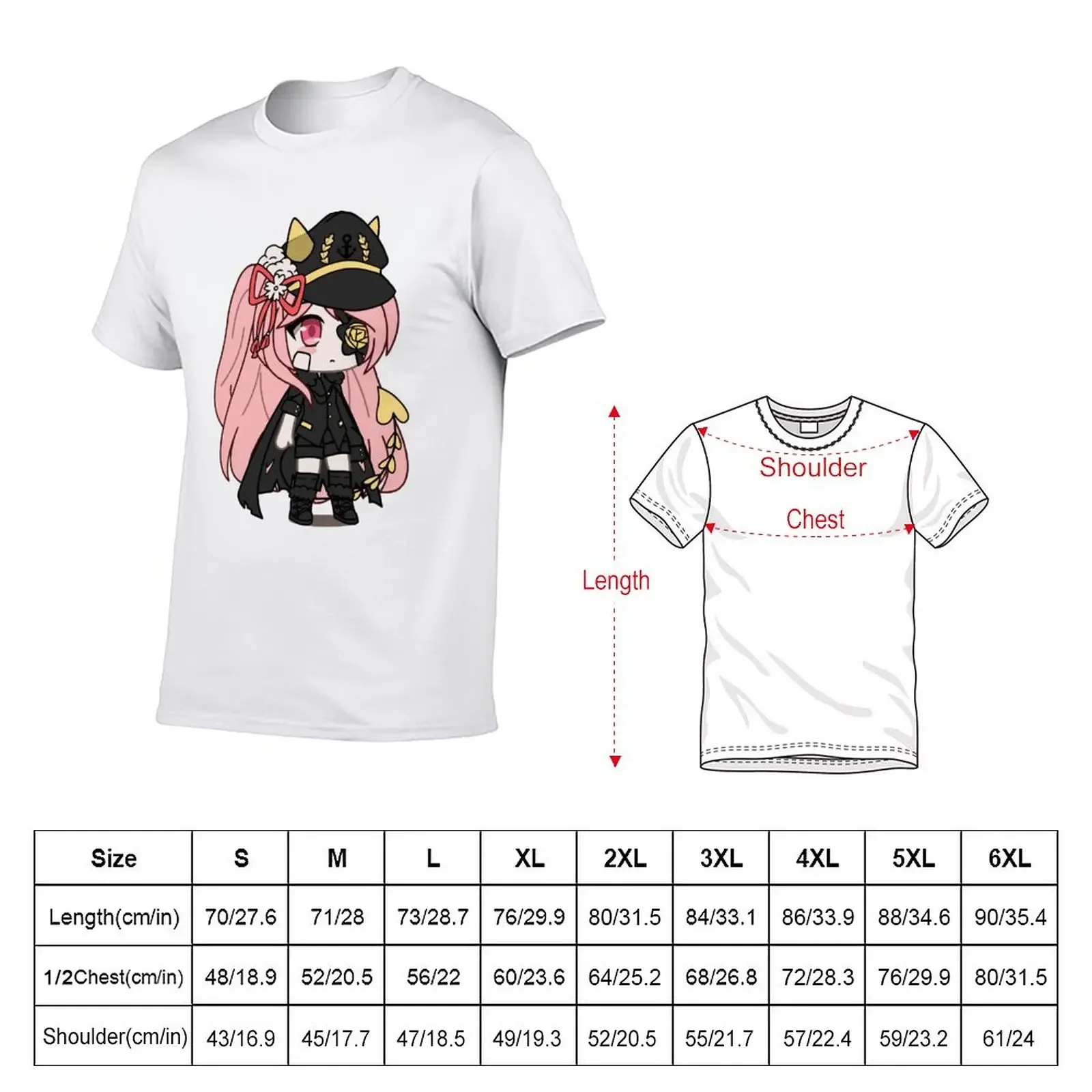 Gacha Life Satsuna T-Shirt vintage kawaii clothes tops t shirt men