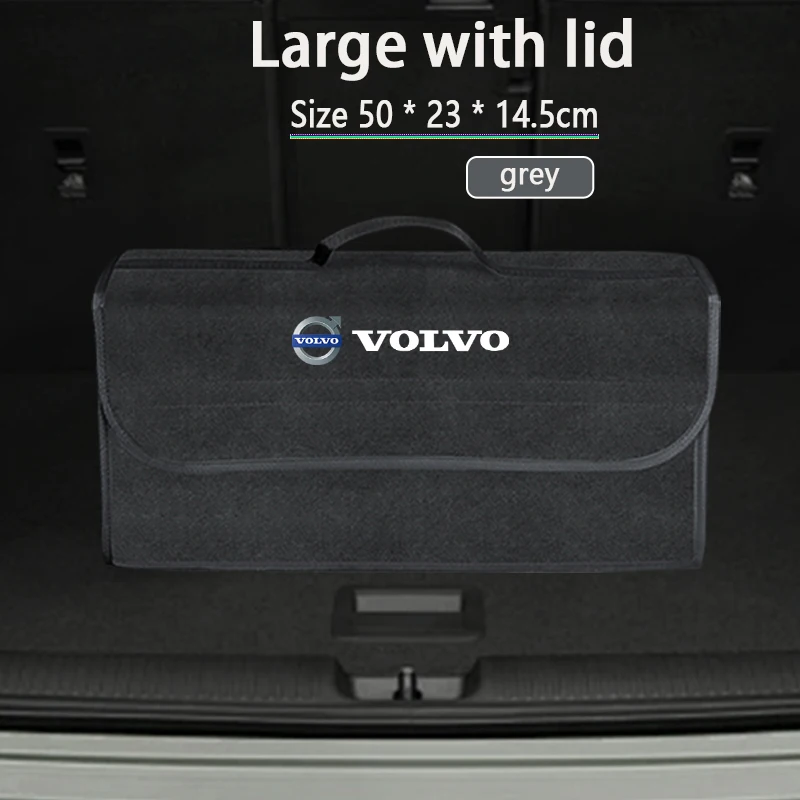 High-capacity Car Storage Box Organizing Bag Trunk Tools Case Auto Accessories For Volvo Rdesign XC60 XC90 XC40 V50 V60 V40 EX30