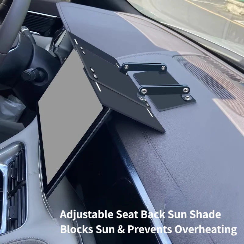 For Car Central Control Screen Sun Visor, Folding Telescopic Baffle, Anti-Glare Protector for New Energy Vehicle Display