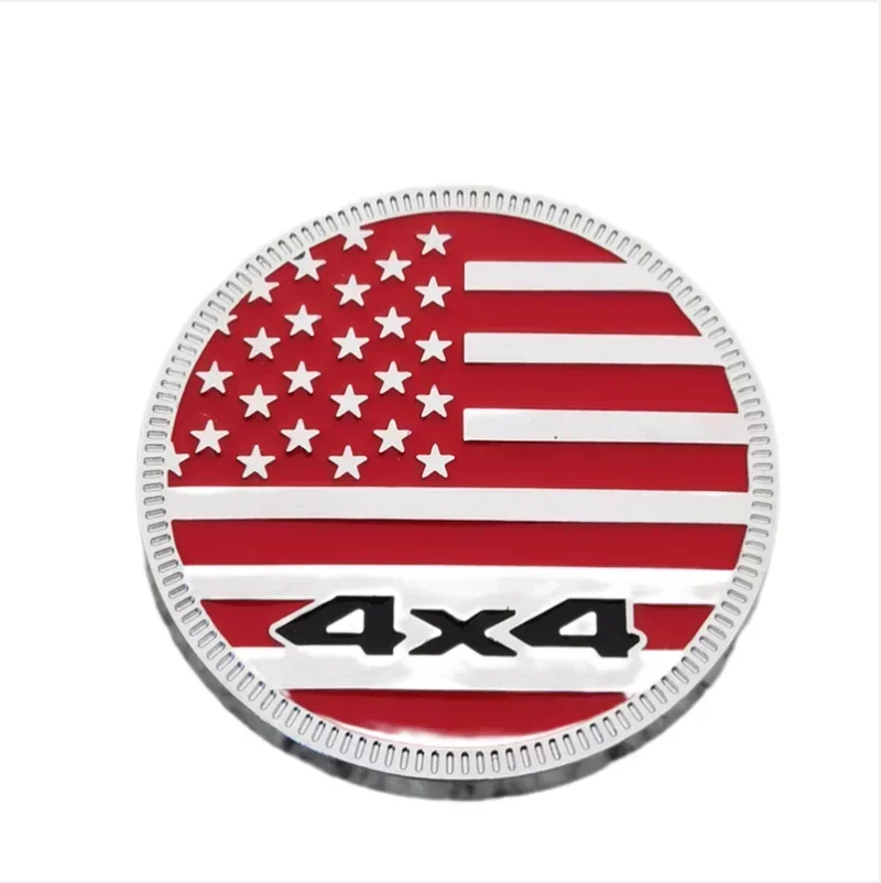 3D Metal Side Fender Rear Trunk Badge Emblem Sticker 4X4 US Flag For Jeep Wrangler Grand Cherokee Dodge Car Accessories view 5