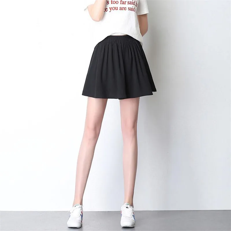 2026 Summer Women Chiffon Shorts Skirts Elastic Waist Loose plus size Shorts Girl Sweet Shorts Korean Students pants ropa mujer