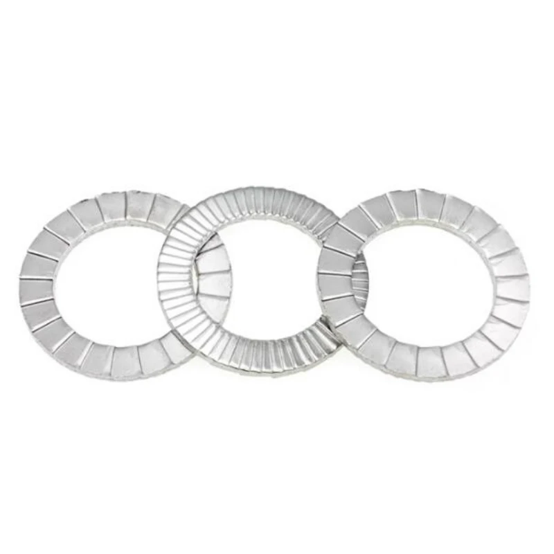 5PCS M3-M16 Titanium Alloy Double Layered Self-locking Anti Loosening Washer Bite Type Toothed Anti Slip Locking Flat Washer