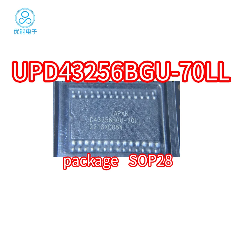 UPD43256BGU-70LL silk screen printing D43256BGU-70LL memory chip IC SMT SOP-28