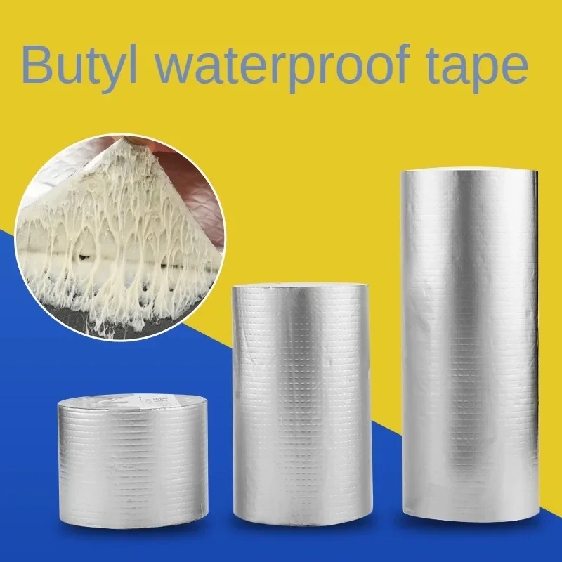 

Extra Thick Waterproof Tape Anti Leakage Super Professional Aluminum Foil Adhesive Butyl Tapes Crack Repair for Wall Roof Pipe