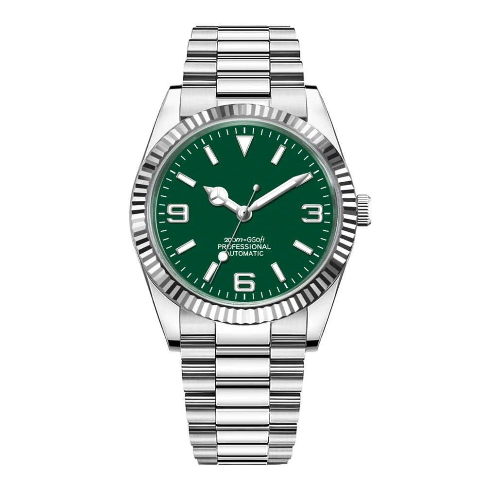 Reloj de lujo con logotipo personalizado para hombre y mujer, 36MM/39MM, NH35 /MIYOTA, relojes de pulsera mecánicos automáticos, Reloj luminoso de zafiro resistente al agua