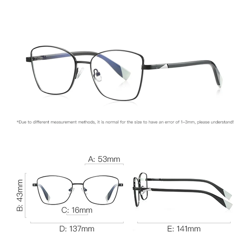 KIZN القط العين قصر النظر نظارات الإطار سبيكة النساء البصريات مكافحة الضوء الأزرق وصفة طبية تلون الربيع الساق نظارات -0.50 إلى -10