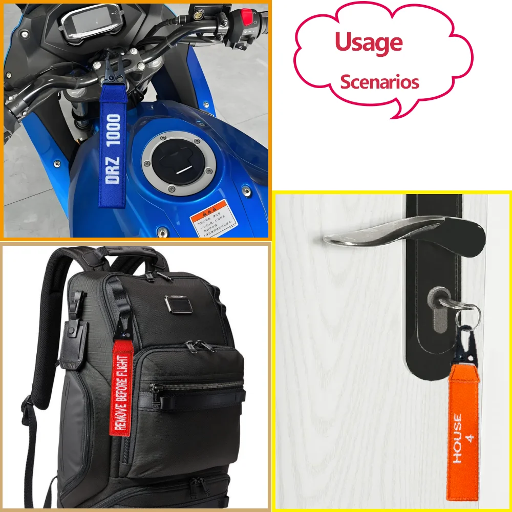 Personalisierter Gepäckanhänger, personalisierter Schlüsselanhänger, Namenspatch, Stickerei-Accessoires für Koffer und Tasche, luxuriöse Adlerschnabel-Schnalle – Detail 1