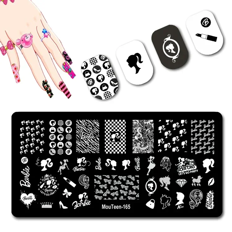 New Car Brand Pattern Nail Stamping Plates Car Logo Nail Stamp Plates Signboard Car Nail Plates #166