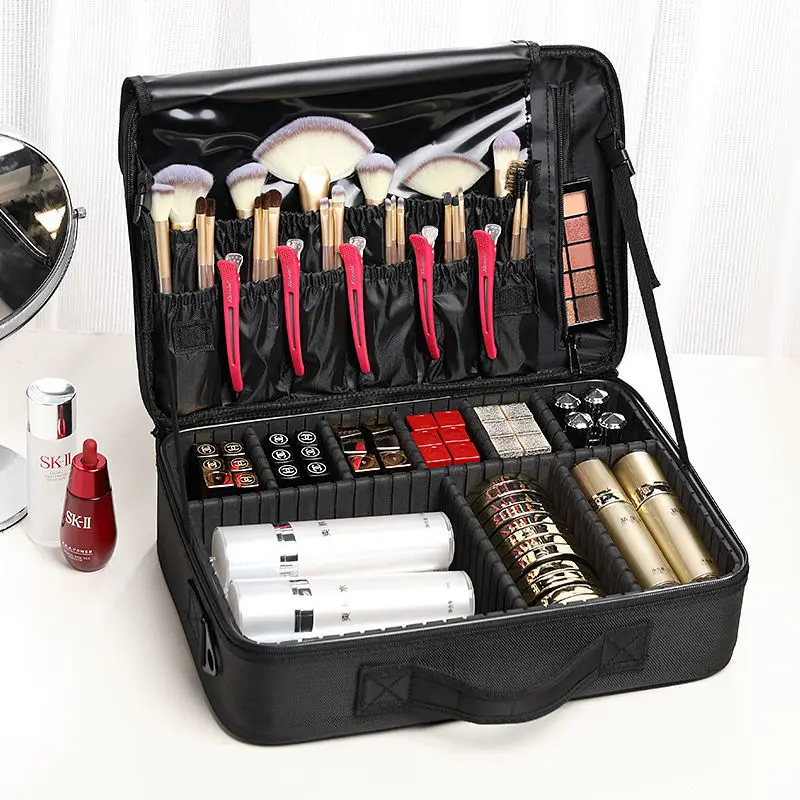 New Portable Oxford Cloth Makeup Bag For Women Professional Large Capacity Travel Cosmetic Case Professional Nail Storage Box